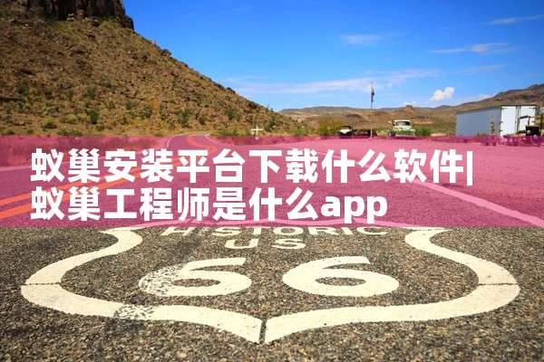 蚁巢安装平台下载什么软件