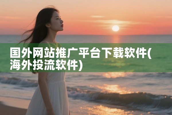 国外网站推广平台下载软件